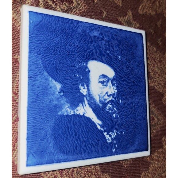 Delft Blue Tiles Three Dutch Master Artists Jan Steen, P. Rubens, Gerrit Dou VTG - Picture 4 of 16